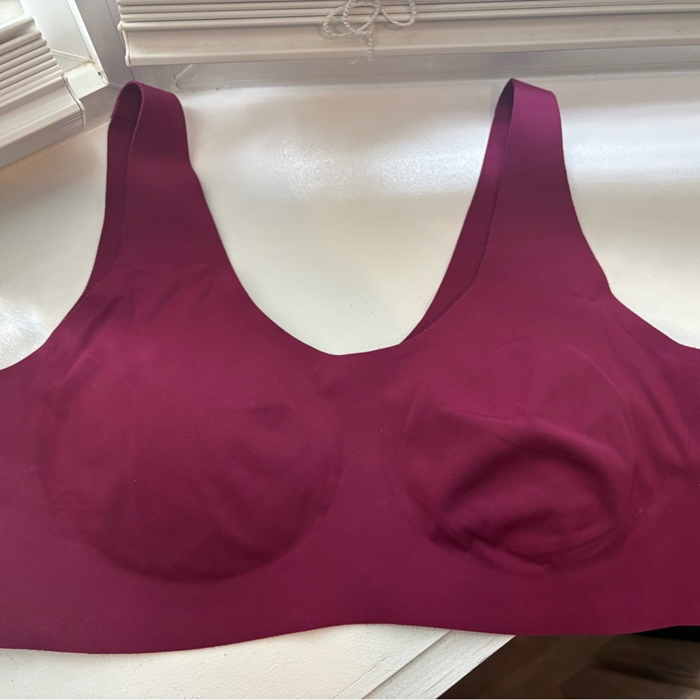 Knix Purple Comfort Bra with Wide Straps and Scoop Neckline
